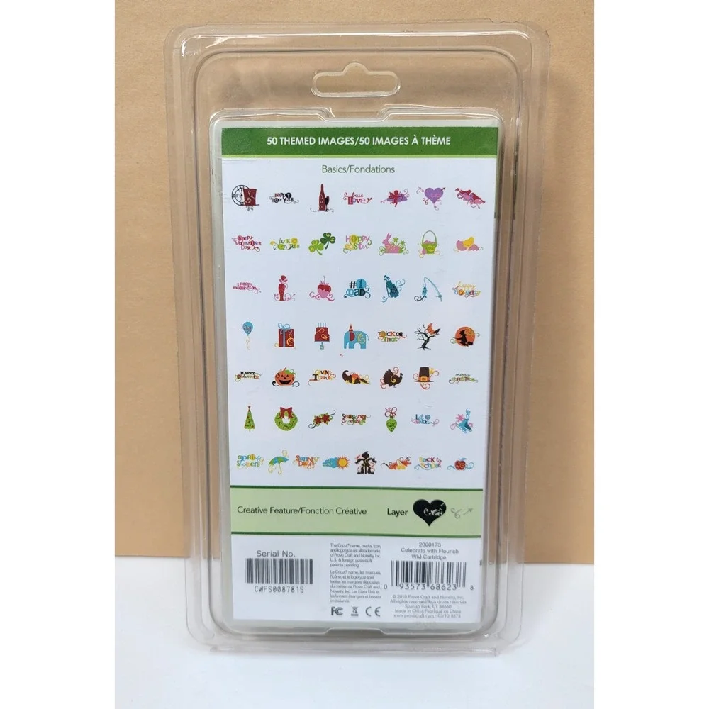 Cricut Lite Celebrate with Flourish Cartridge 2000173 New Sealed‎ Holiday Shapes